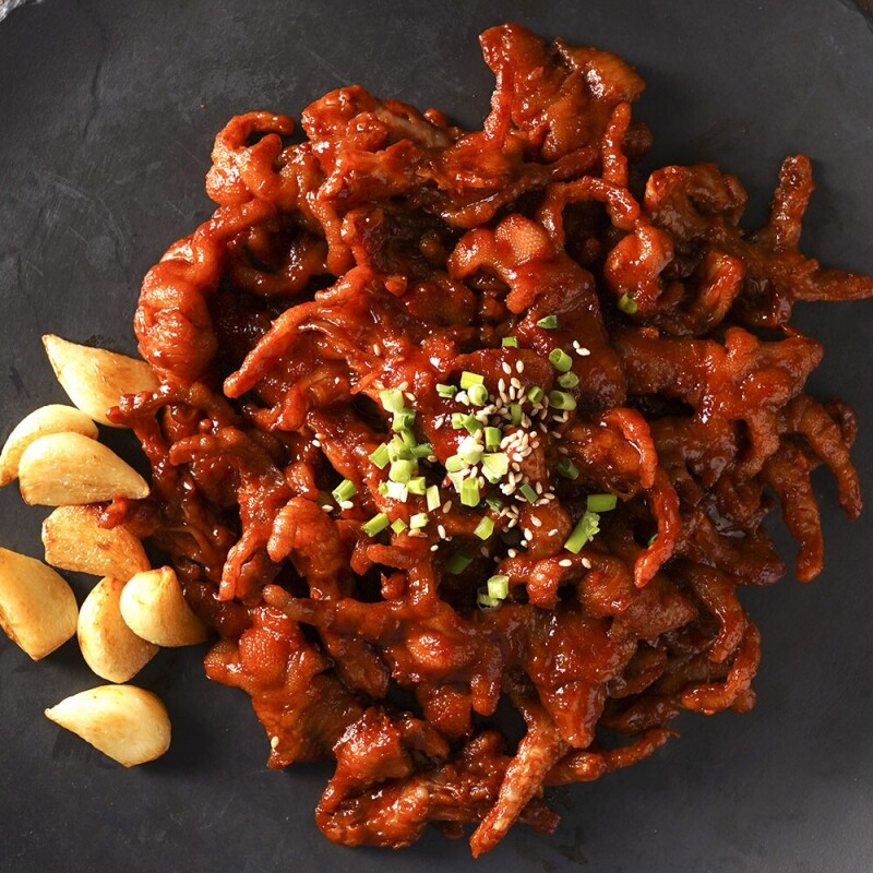 홍익상회,[Hongik Market] 직화 무뼈 닭발 220g 국내산 닭발 전자렌지 4분 OK